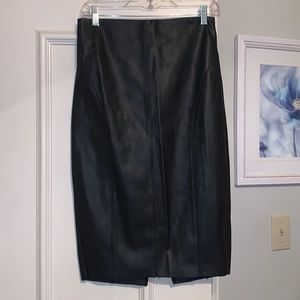 Midi length EXPRESS faux leather skirt
